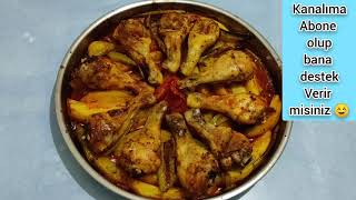 Fırında nefis👍patatesli tavuk yemeği parmaklarınıza dikkat😋 💯