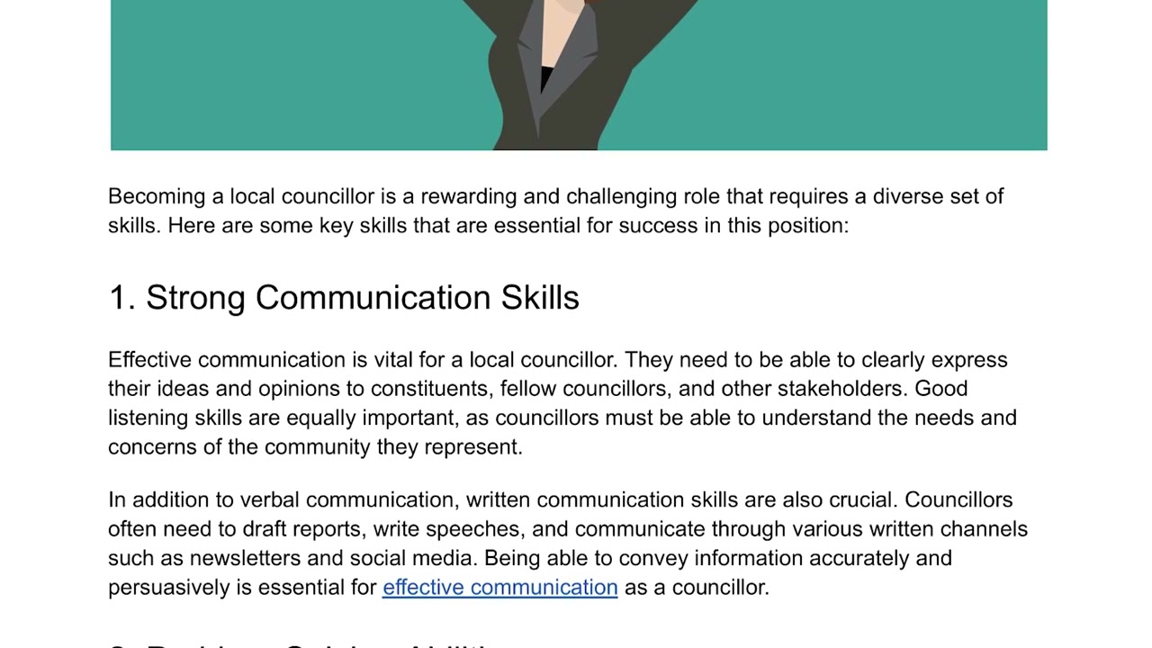 Key Skills Needed to Be a Local Councillor | Daniel Martin Councillor