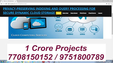 Privacy Preserving Indexing And Query Processing For Secure Dynamic Cloud Storage