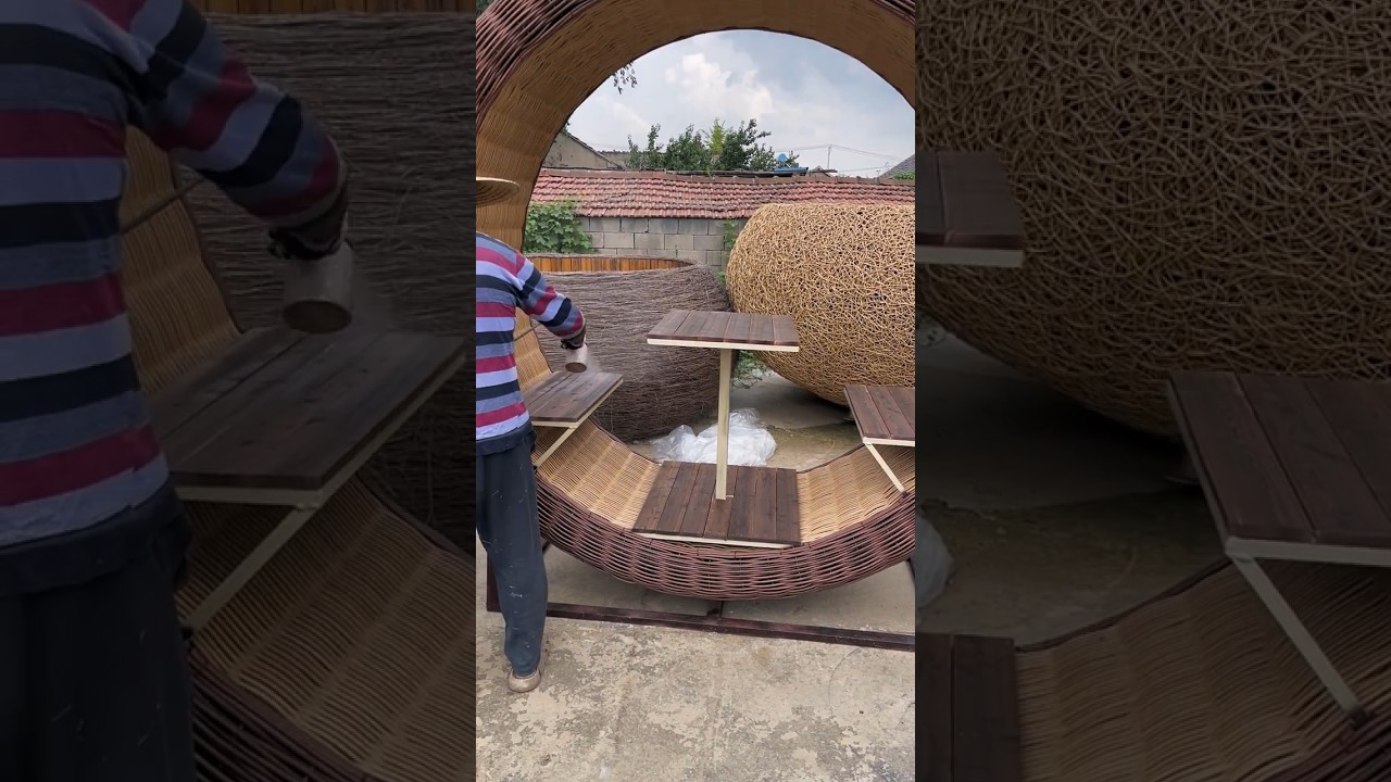 Elegant rattan furniture design  handmade rattan chair showcase