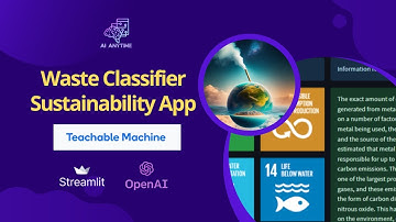Teachable Machine, GPT-3 and Streamlit: Waste Classifier Sustainability App