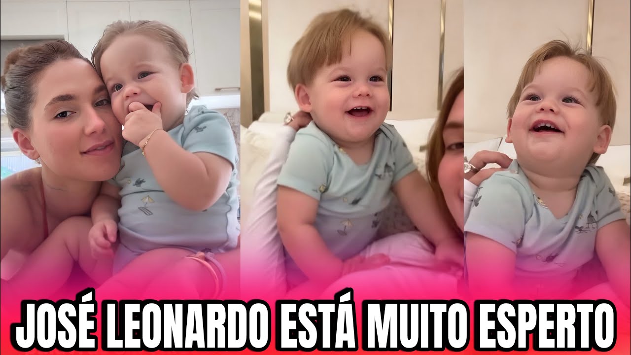 VIRGÍNIA MOSTRA SEU FILHO JOSÉ LEONARDO ESTÁ MUITO ESPERTO 