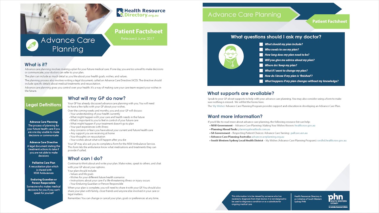 Advanced Care Planning - YouTube