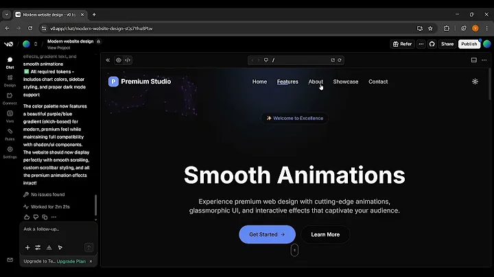Asking v0 by Vercel to make a modern website UI #ai #v0 #vercel  #ui #websitedevelopment  #tech