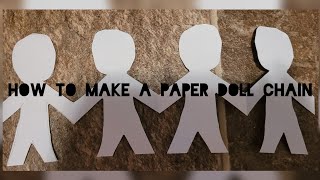 How to Make a cute Paper doll chain#craft