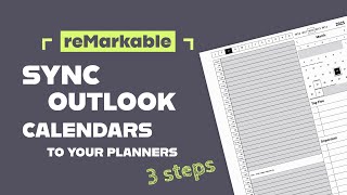 Sync an Outlook Calendar to your reMarkable tablet in minutes