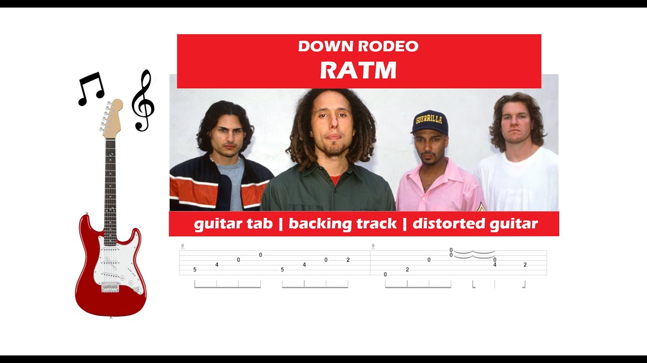 Rage Against the Machine Down Rodeo / Guitar Tab / Backing Track