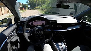 قيادة أودي اي 3 2021  (Audi A3 Sportback S Line 35 TFSI) منظور السائق - ستيرنج