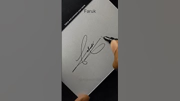 faruk name signature style #signature #signoartist