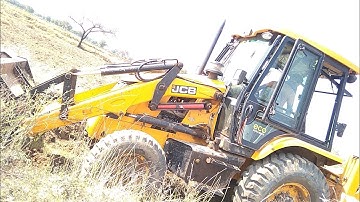 JCB Backhoe Machine Pushing Mud and 🙏 JCB Khudai Cleaning Field For Bridge Foundation Construction