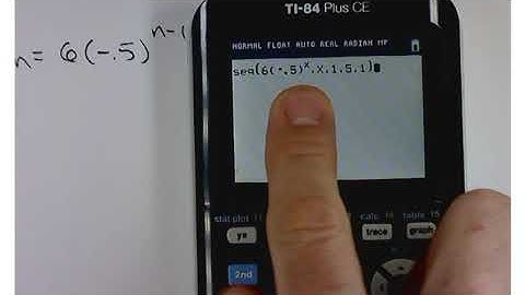 Listing the terms of a sequence on a TI-84 graphing calculator (Winter 2019)