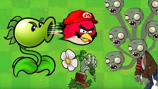 Angry Birds Vs Zombies War - One Peashooter Beat All Zombies
