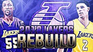 LONZO BALL, PG13, DEMARCUS COUSINS! 2018 LAKERS REBUILD! NBA 2K17