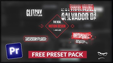 How to make GLITCH TITLES - FREE PRESET! | Premiere Pro