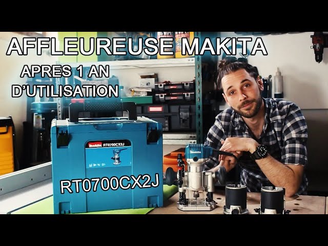 Makita Affleureuse / Defonceuse (4 Machines En 1) 710w 8mm Max Plongee 35mm  Makpac Rt0700cx3j - outillage - outillage electrique - defoncer -  defonceuses electriques - makita affleureuse defonceuse 4 machines en 1  710w 8mm max plongee 35mm makpac