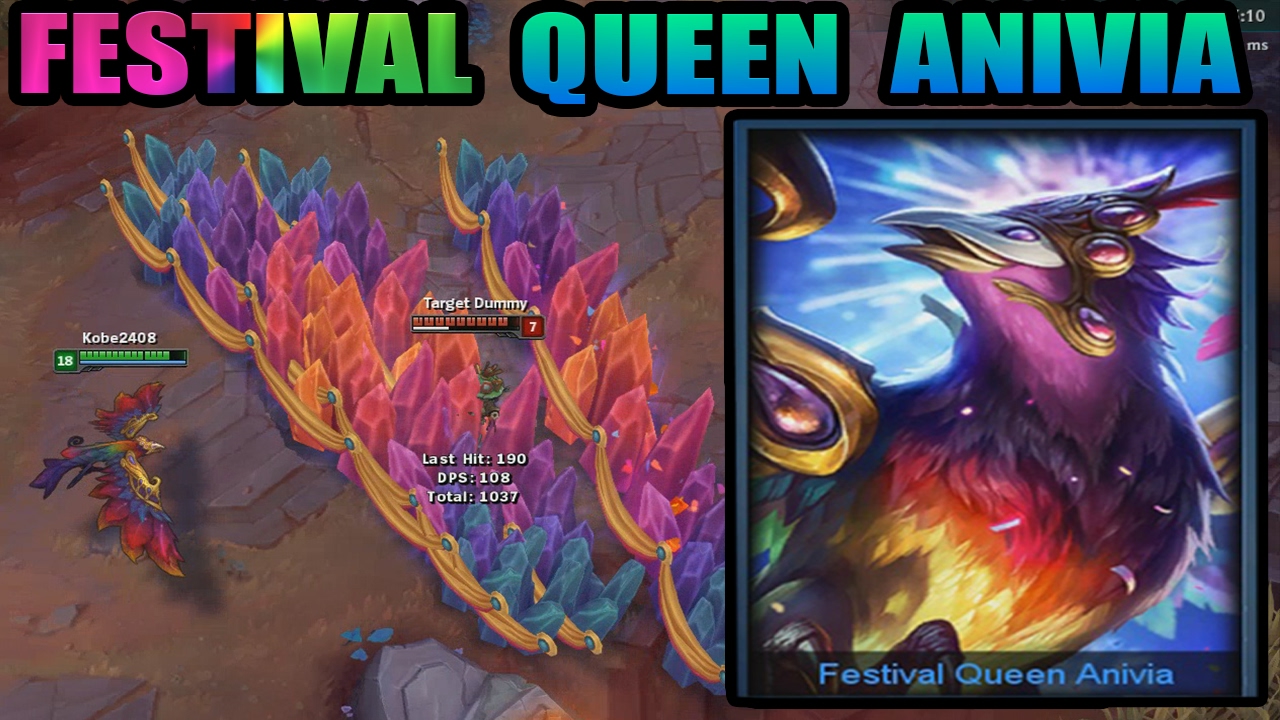 New Festival Queen Anivia Skin Skin Spotlight And Gameplay League Of Legends Patch 7 3 Youtube