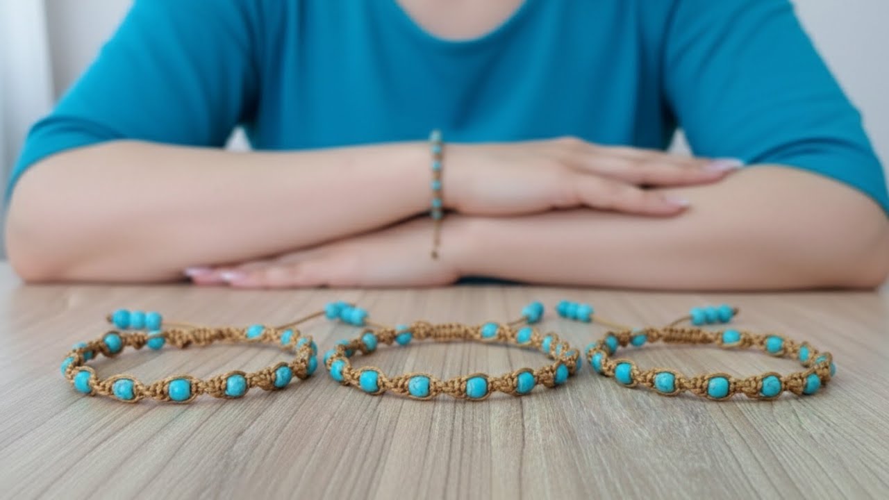 🔺️Руководство для начинающих: Простой и красивый браслет из спирали в технике макраме