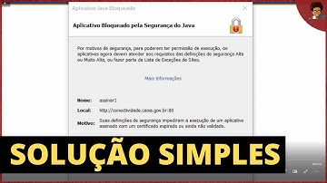 Conectividade Social: Aplicação Bloqueada pela Segurança do Java [ATUALIZADO 2022]