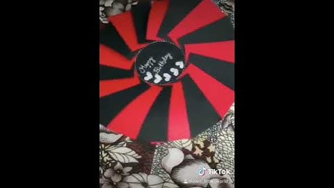 Circular explosion box for birthday/ black and red