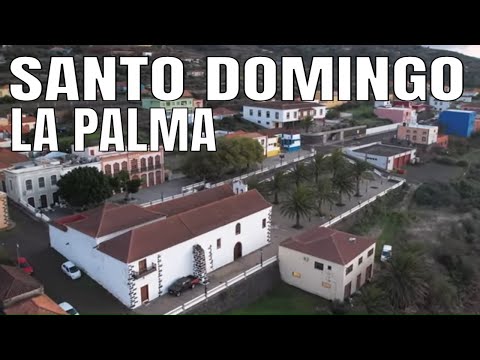 Santo Domingo de Garafia, La Palma. Remote part of the island. Canaries, Spain. 4K Drone. 60 fps.