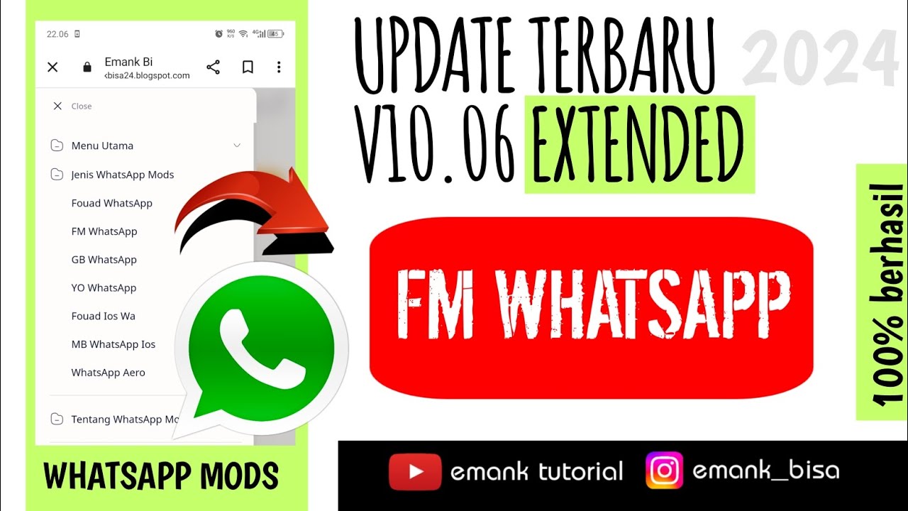 update fm whatsapp v10.06 Extended terbaru 2024 YouTube