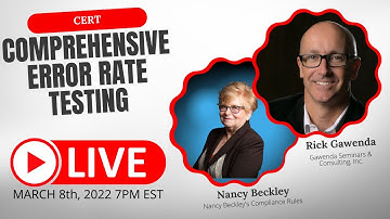Rick Gawenda and Nancy Beckley Discuss Medicare Comprehensive Error Rate Testing