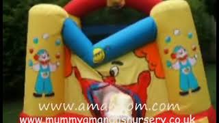Adult Baby boucing on A Bouncy castle