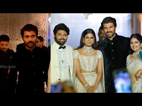 Vijay Deverakonda At Ashish backslashu0026 Advitha’s Reception | Dil Raju | Family star | Indiaglitz Telugu