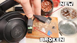 How to repair Razer Kraken X USB cable DIY