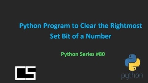 Python Program to Clear the Rightmost Set Bit of a Number |@CodingwithShameera1