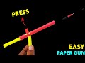 how to make paper gun that shoots , easiest gun making , paper rubberband launcher , new toy making
