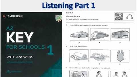 A2 Key for school - Test 1 Listening  part 1
