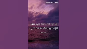 سورة الملك من اية 4 إلى اية 5 بصوت ياسر الدوسري ❤❤