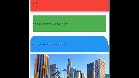 Flutter Tutorial - Card | Inkwell