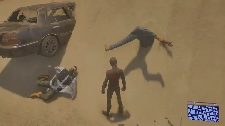 Marvel's Spider-Man 2 - Guy stuck in sand head down / funny bug