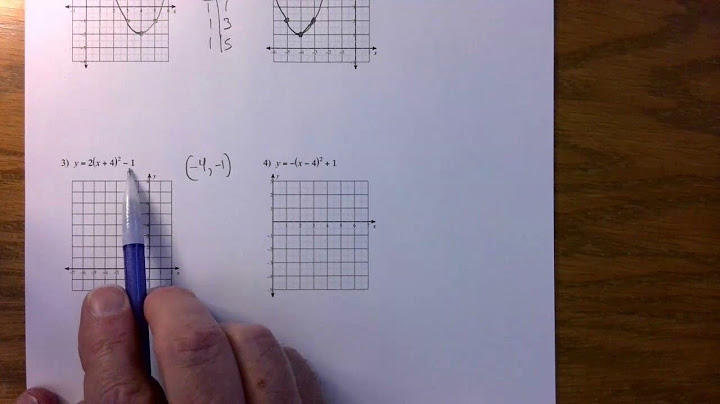 Graphing quadratic functions in vertex form answer key