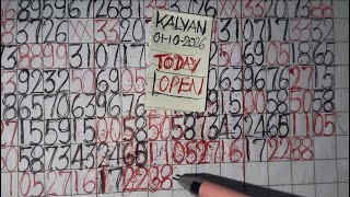 kalyan matka.open.trick today, satta Matka, chart analysis KALYAN open 01/10/2026  screenshot 4