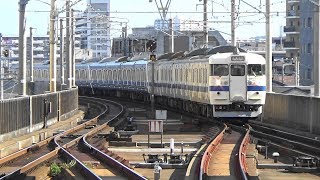 JR九州 415系12両 3323M 快速 南福岡行き　箱崎駅 通過　2019年8月13日