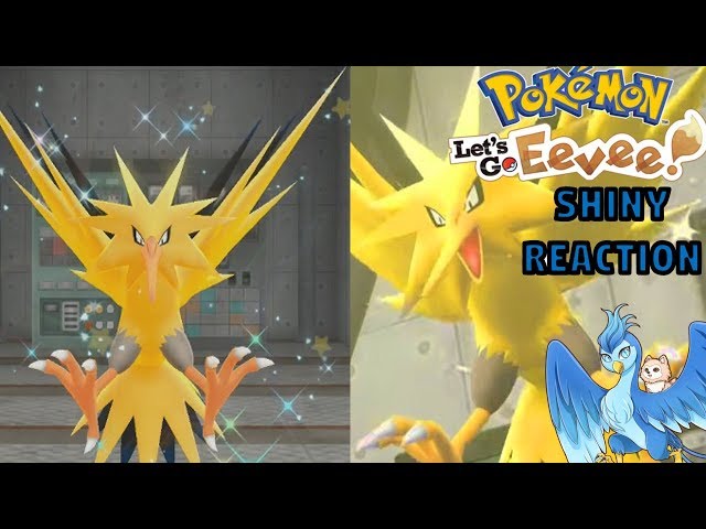 Articuno Zapdos Moltres Shiny Pokémon Let's Go Pikachu Eevee