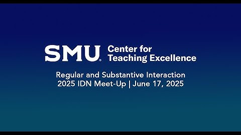 Regular and Substantive Interaction