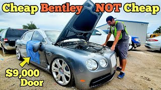 A Cheap Wrecked Bentley TWIN TURBO Showed Up at the Auction! Here's how EXPENSIVE It Is to Repair...