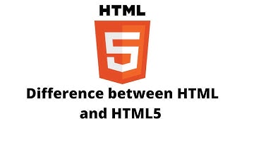Difference between HTML and HTML5