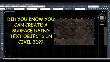 CREATE A SURFACE USING TEXT OBJECTS IN CIVIL 3D
