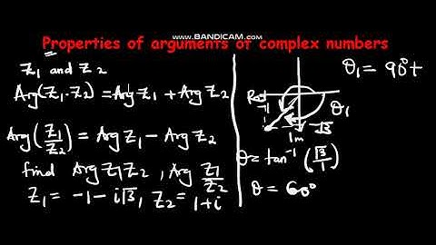 properties of argument of a complex number