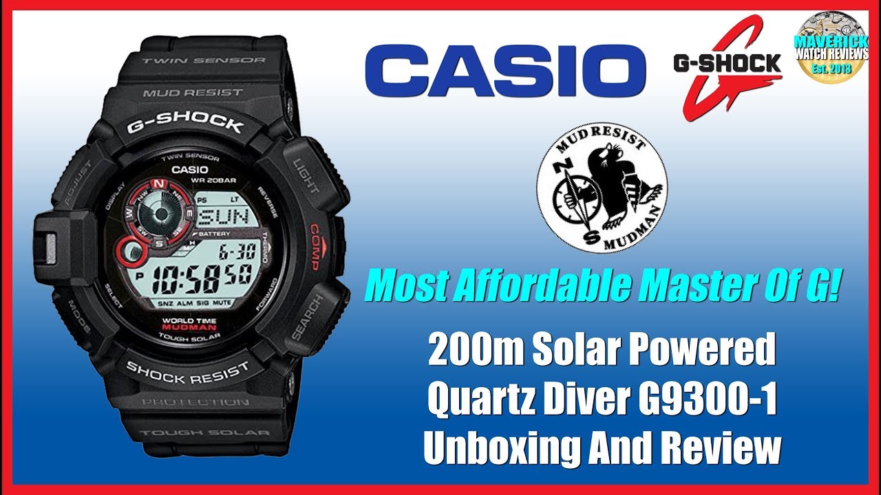 Most Affordable Master G! | G-Shock 200m Solar Powered Diver G9300-1 Unbox & YouTube