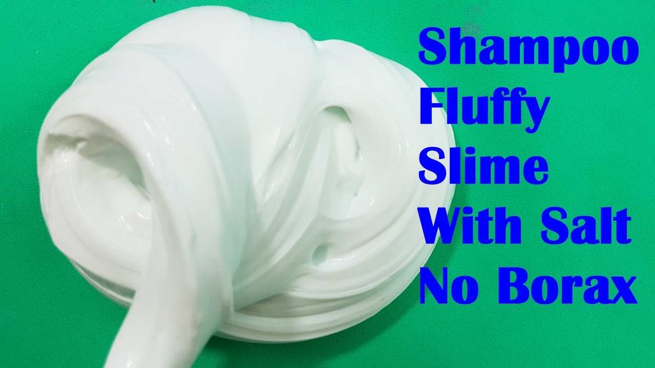 Shampoo Fluffy Slime With Salt No Borax!!Easy - YouTube