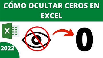 CÓMO OCULTAR CEROS EN EXCEL - 2022