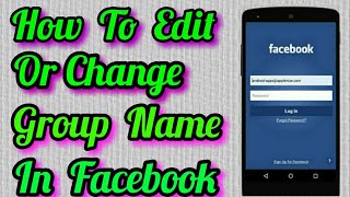 How To Edit Or Change Group Name on Facebook In Mobile