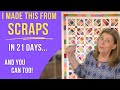 How i turned over 550 fabric scraps into a beautiful quilt