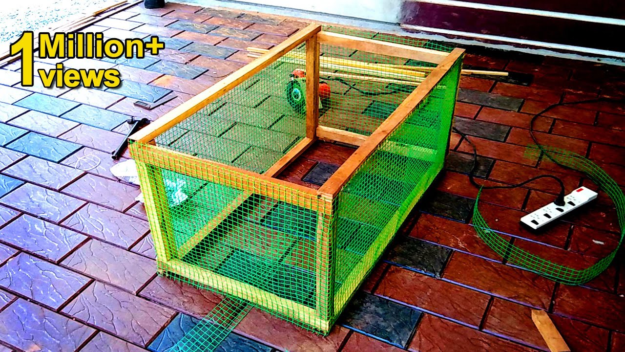 Easy Way To Make Mini Chicken Cage At Home Using Wood And Iron Net | Craft  Village - Youtube